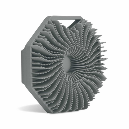 Sud Scrub® Antimicrobial Silicone Body Scrubber, Exfoliating Body Scrubber for Sensitive Skin, Eco Friendly Shower Scrubber for Body, Silicone Body Brush for Showering, Charcoal