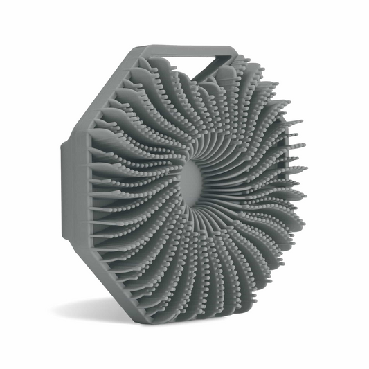 Sud Scrub® Antimicrobial Silicone Body Scrubber, Exfoliating Body Scrubber for Sensitive Skin, Eco Friendly Shower Scrubber for Body, Silicone Body Brush for Showering, Charcoal