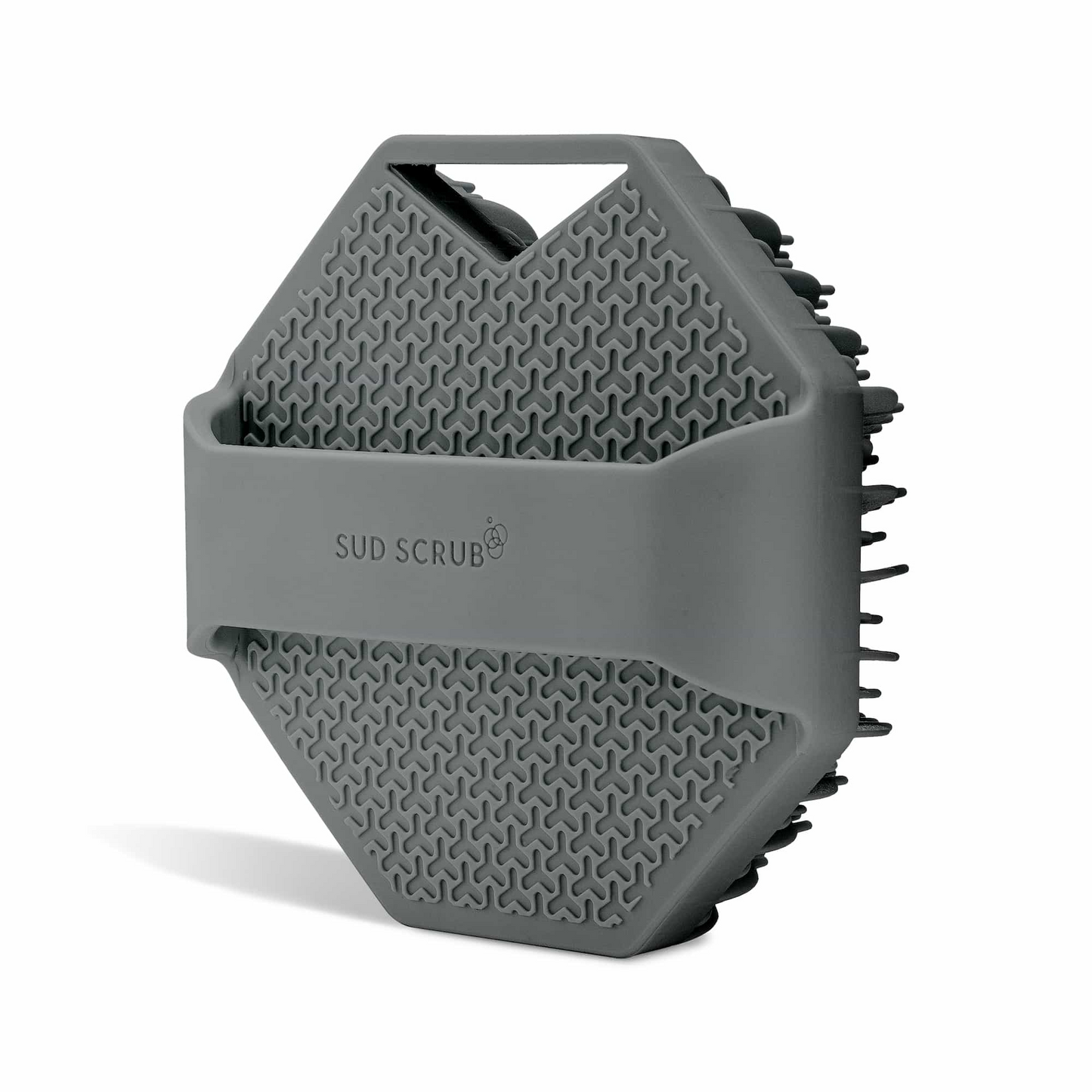 Sud Scrub® Antimicrobial Silicone Body Scrubber, Exfoliating Body Scrubber for Sensitive Skin, Eco Friendly Shower Scrubber for Body, Silicone Body Brush for Showering, Charcoal